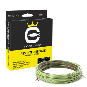 Image of Cortland Bass Intermediate Fly Line WF9I F Clear Camo Aqua Green