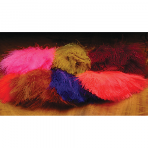 Image of Hareline Marabou Strung Blood Quills Red