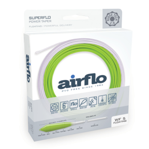 Airflo Ridge 2.0 Superflo Power Taper Floating Fly Line 6 wt Chartreuse / White