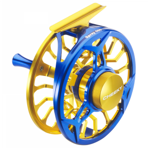 Image of Cheeky Spray Fly Reel 4/5/6 wt Electric Blue/Gold
