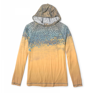 Image of Orvis Men's Dricast Printed Hoodie Large Brown Trout