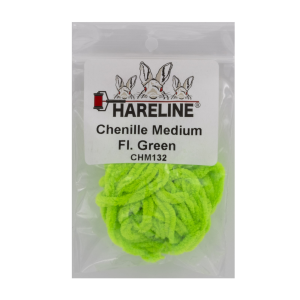 Image of Hareline Chenille Medium Fluorescent Green