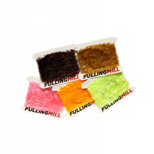 Image of Fulling Mill Cactus Chenille Translucent 15mm Fluorescent Strawberry Cream