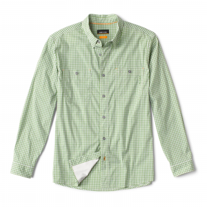 Image of Orvis Mens's River Guide 2.0 Long Sleeve Shirt Small Mojito Gingham