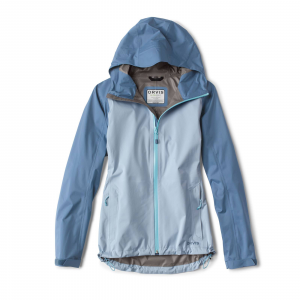 Image of Orvis Women's Ultralight Storm 2.5L Rain Jacket XS Dusty Blue/Cloud Blue