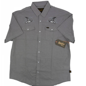 Image of Howler Brothers H Bar B Snapshirt Medium Seagulls : Grey Oxford