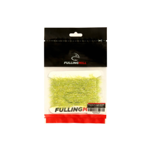Image of Fulling Mill Streamer Straggle Metallic Silver Fluorescent Yellow