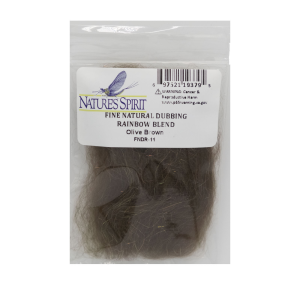 Image of Nature's Spirit Fine Natural Dubbing Rainbow Blend Olive Brown