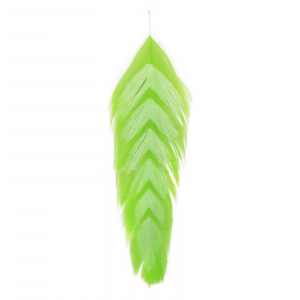 Image of MFC Galloup's Arrowhead Fish Feathers Chartreuse/White