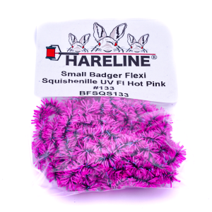 Image of Hareline Badger Flexi Squishenille UV 133 Small Fl Hot Pink