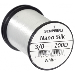 Image of Semperfli Nano Silk 300D 1/0 Saltwater White