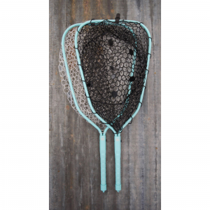 Image of Rising Cerakote Stubby Lunker Fishing Net 10" Handle Miami Teal