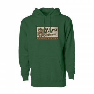 Image of Orvis Dog Badge Hoodie Large Dark Green