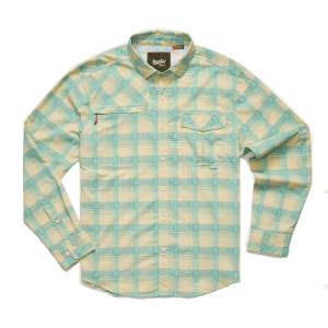 Image of Howler Brothers Matagorda Long-Sleeve Sheldon Dobby Plaid Parchment XL