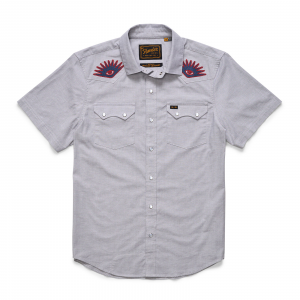 Image of Howler Brothers Crosscut Deluxe Snapshirt High Times : Light Grey XL
