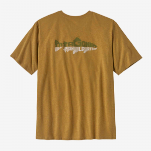 Image of Patagonia Men's Wild Waterline Pocket Responsibili-Tee XL Pufferfish Gold