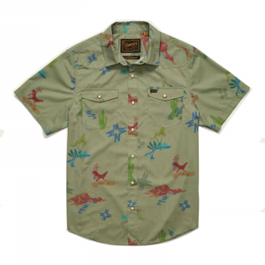 Image of Howler Brothers H Bar B Snapshirt Vision Quest : Olive Medium