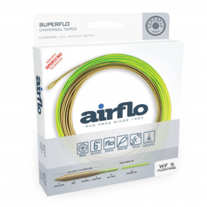 Image of Airflo Superflo Universal Taper Floating Fly Line 5 wt Moss Olive / Chartreuse