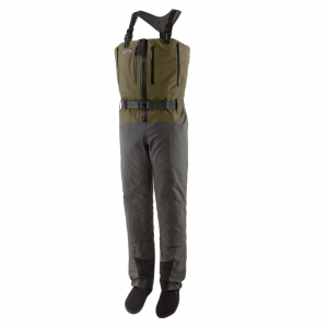 Image of Patagonia Men's Swiftcurrent Expedition Zip Front Waders XRM River Rock Green