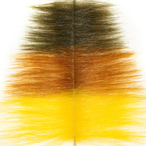 Image of Enrico Puglisi EP Chameleon Brush 3.5 inch Dark Olive Brown Yellow