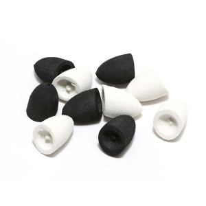 Image of Hareline Foam Cupped Faced Popper Heads Black Medium