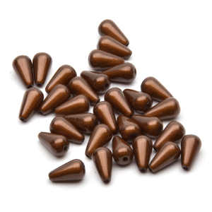 Image of MFC Teardrop Streamer Beads 6 mm Brown