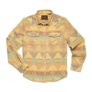 Howler Brothers Sheridan Flannel Mitla Motifs - Old Gold Medium