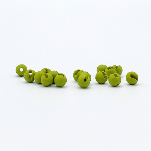 Firehole Outdoors Stones Slotted Tungsten Beads 9/64" (3.5mm)  Olive Matte
