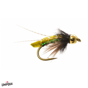 Image of Caddis Poopah Gold Bead Fly Olive 14