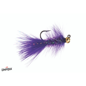 Crystal Bugger Jig Tungsten Bead Fly Purple 10