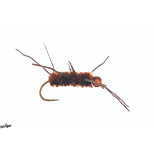 Image of Rubberlegs Jig Tungsten Bead Fly Dark Brown/Brown 10