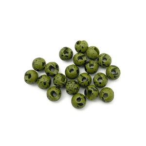 Image of MFC Slotted Tungsten Beads 2.4 mm (3/32 in) Mottled Olive