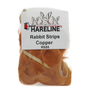 Image of Hareline Natural and Dyed Rabbit Strips 55 Copper