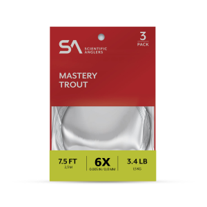 Scientific Anglers Mastery Trout Leader 7.5 ft 3 pk 1X