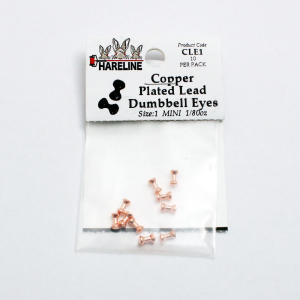 Image of Hareline Lead Dumbbell Eyes 1 Mini Copper Plated