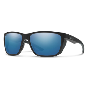 Image of Smith Optics Longfin Matte Black Blue Mirror Polarized