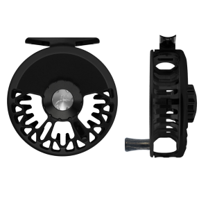 Image of Abel Vaya Fly Reel 5/6 Gloss Black Finish and Drag Knob with Ebony Handle