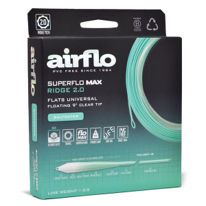 Image of Airflo Superflo Max Ridge 2.0 Flats Universal Taper 9 ft Clear Tip Clear Aqua WF11