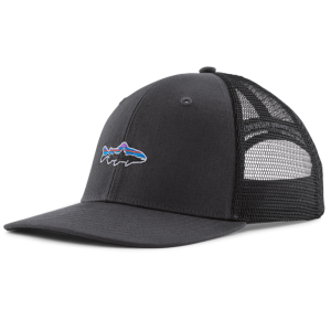 Image of Patagonia Take a Stand Trucker Hat Stand Up Trout Ink Black
