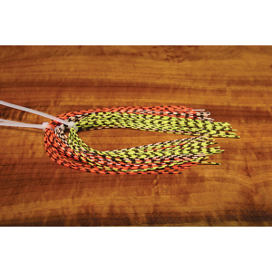 Image of Hareline Grizzly Medium Barred Rubber Legs Fluorescent Chartreuse