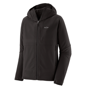 Image of Patagonia Men's R1 TechFace Fitz Roy Trout Hoody Black XL