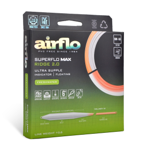 Image of Airflo Superflo Max Ridge 2.0 Ultra Supple Indicator Taper Pale Grey Pale Orange WF5