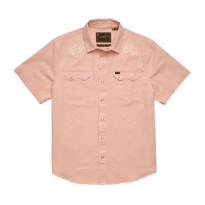 Howler Brothers Crosscut Deluxe Snapshirt Seagrass: Coral Oxford Medium