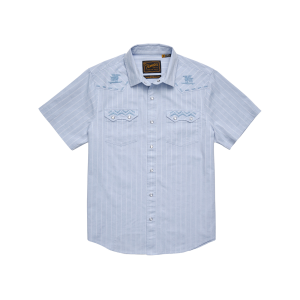 Howler Brothers Crosscut Deluxe Snapshirt Surfbird: Sky Oxford Dobby Medium