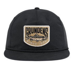 Grundens Trout Patch Rope Trucker Hat Black