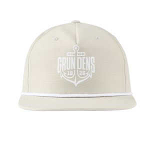 Grundens Logo Anchor Rope Trucker Hat Oyster