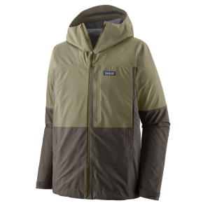 Image of Patagonia Men's Boulder Fork Rain Jacket Forge Grey with River Rock Green XXL
