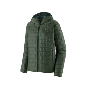 Patagonia Men's Nano Puff Fitz Roy Trout Hoody XL Old Growth Green