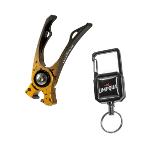 Umpqua River Run Nipper with Retractor Gunmetal & Brown Trout