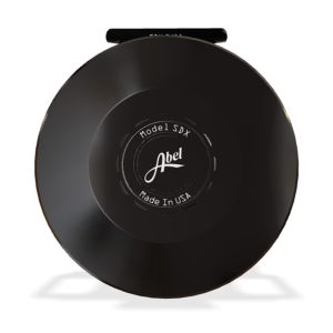 Image of Abel SDX Solid Fly Reel 9/11 Gloss Black Finish and Drag Knob with Ebony Handle